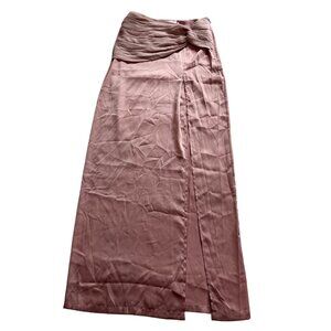 Stolen Studios Million Twisted Maxi Skirt in Powder Pink